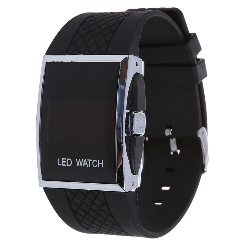 Izdržljiva svakodnevne strme crnci sportski sat za muškarce LED digitalni muški sat na poklon Slika  1