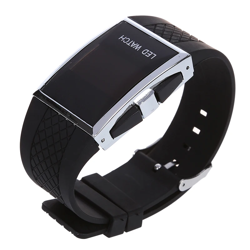 Izdržljiva svakodnevne strme crnci sportski sat za muškarce LED digitalni muški sat na poklon Slika  3