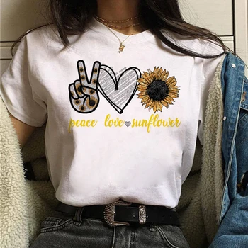 Svijet Ljubavi Skrb Majica sa po cijeloj površini Trendy ženske majice Harajuku Ulzzang Majice t-Shirt Crtani Slatka Majica Ženska grafički t-shirt