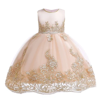 Božićna haljina za djevojčice Klasično lijep cvijet haljina za djevojčice Pamučno monotone vjenčanicu bez rukava Dječja odjeća
