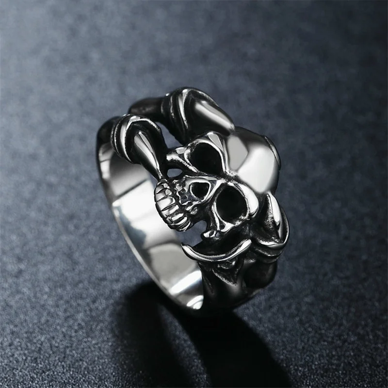 Modni retro gotička lubanju prsten nakit muški ženski univerzalne prsten večernje uređenje hip-hop blagdanski pokloni u rasutom stanju Slika  0