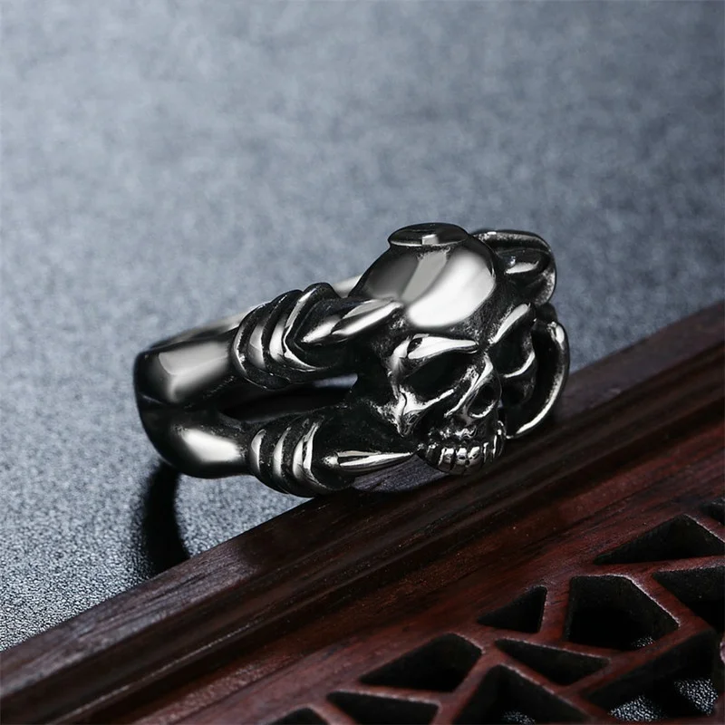 Modni retro gotička lubanju prsten nakit muški ženski univerzalne prsten večernje uređenje hip-hop blagdanski pokloni u rasutom stanju Slika  4