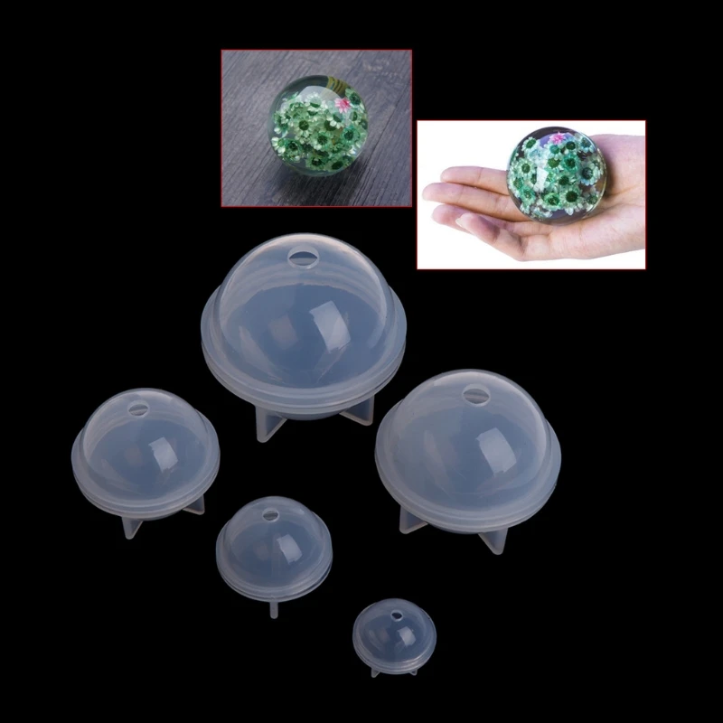 Stereo Sferna Silikonska Forma Za izradu nakita DIY Loptice Nakit od Smole Obrt Slika  2