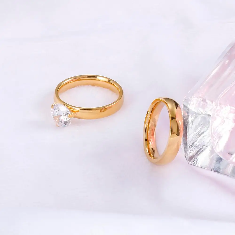 Кален Jednostavno Okrugli Zlatni prsten Srebrne boje Princeza Tijara Royal Crown sa kristalnim prstenovima Za žene Vjenčanje college Modni nakit Slika  2
