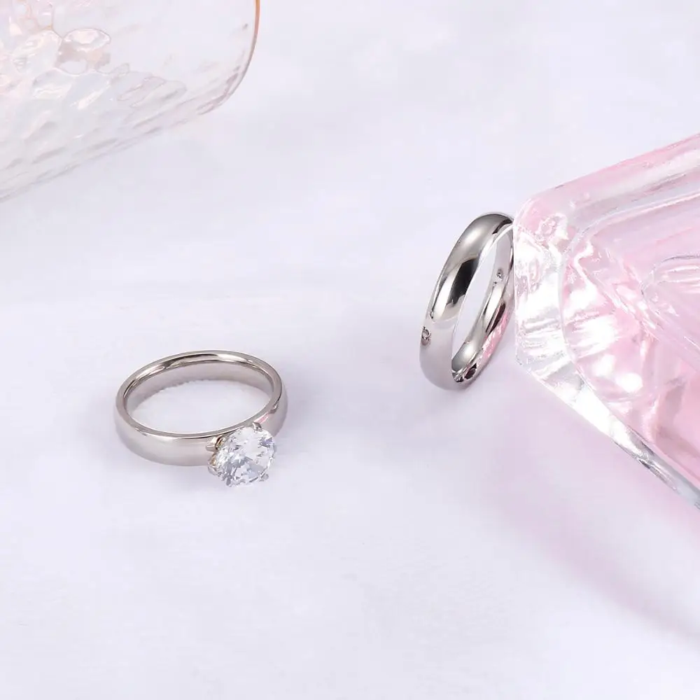 Кален Jednostavno Okrugli Zlatni prsten Srebrne boje Princeza Tijara Royal Crown sa kristalnim prstenovima Za žene Vjenčanje college Modni nakit Slika  4