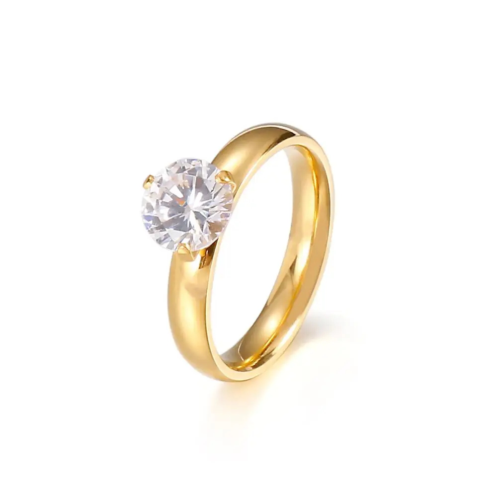 Кален Jednostavno Okrugli Zlatni prsten Srebrne boje Princeza Tijara Royal Crown sa kristalnim prstenovima Za žene Vjenčanje college Modni nakit Slika  5