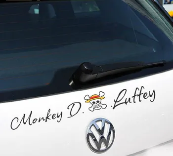 40 CM ČVRSTA Majmun D Luffy Potpis Reflektirajućim Zabavne Kreativna Naljepnica Za Vjetrobranskog Stakla Auto Tuning Stil D18