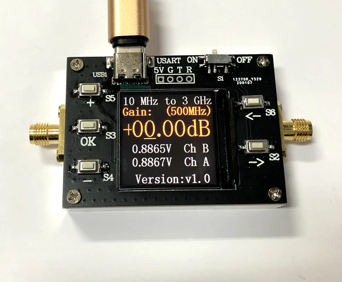 Dykb 10 M-3 Ghz 120 db Digitalno pojačalo pojačanja LCD zaslon 0,01 db шаговое softver za upravljanje RF pojačalo veliki dinamički Slika  2