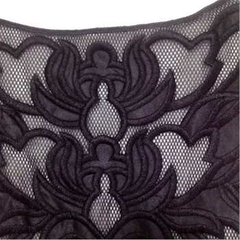 43*34 cm Crne Čipke Ovratnik Oblog Poliester materijal za Odjeću Odjeća cvjetne čipke Tkanina Odjeće Šivanje Na Kućnom Tekstil