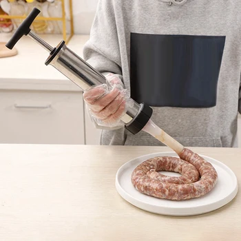 Stroj Za Punjenje Kobasica Od Nehrđajućeg Čelika Igle Za Punjenje Mesa Kuhinjski Alati Ručni Сосисочный Hot Dog