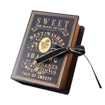 10 kom./lot Vintage Poklon kutija u obliku Knjige Kutija čokolade za Pakiranje paketa Vjenčanje favorizira za goste Dječji tuš Rođendan