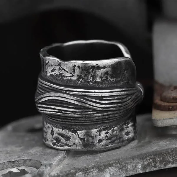 Винтажное Estetski prsten od nehrđajućeg čelika 316L Prsten od mesa Frankenstein Vjenčanje super muški Байкерское nakit proizvod u gotičkom stilu Slika  3