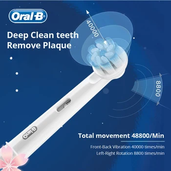 Električna Četkica za zube Oral B 3D Čiste Zube Pro4000 Senzor Pritiska četkica za Zube Četkica za Zube 4 Načina za Čišćenje s 8 подарочными заправками