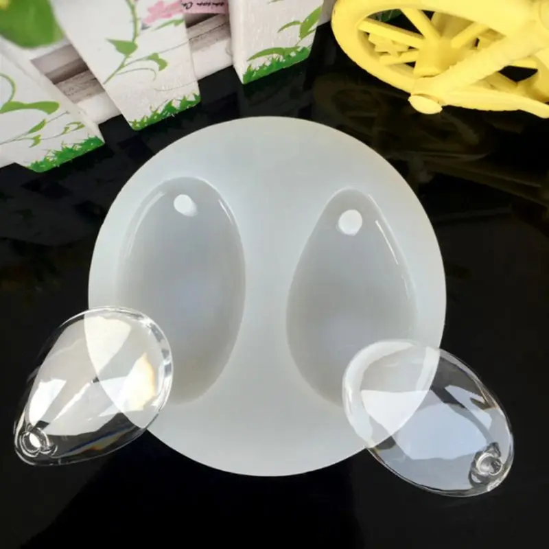 Silikonska forma DIY Nakit Ogrlica Privjesak Alat za izradu Ovalnih Suspenzija s kapljicama vode Epoksidna smola Obrt Slr UV-privjesci Zaključke Slika  5