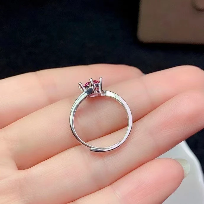 Hrskav pink муассанит za žene nakit angažman za vjenčanje trenutno se nalazi prsten srebro 925 sterling rođendanski poklon 1 karat dragulj Slika  5