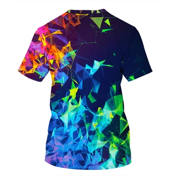 2021 Ljetna muška majica s kratkim rukavima modne marke s 3D ispis Fluorescentno светоотражающая t-shirt majica Негабаритная