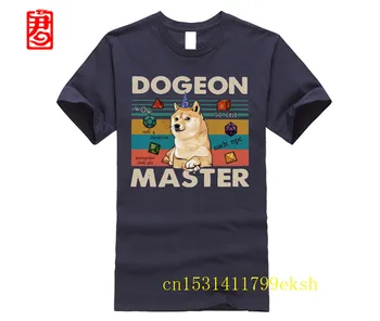 Topla muška t-shirt Shiba Inu Dogeon dungeon master vintage košulja ženska košulja