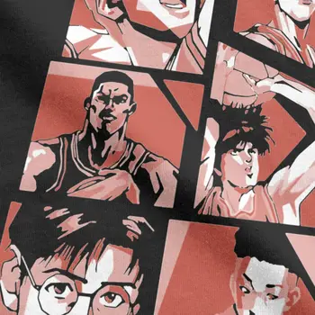 Casual slam Dunk-Retro Vintage Košarka Sportske Majice za muškarce Pamučne Majice 80-ih godina Japanska Anime Majice 4XL 5XL 6XL Odijevanje