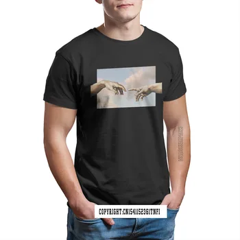 Stvaranje Adama 2021 Vjerski Vođa Isus Zove Print Majica Od Pamuka Cool Grafički t-shirt Desgin Muška Vanjska Odjeća