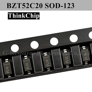 (100 kom.) BZT52C20 SOD-123 SMD 1206 Stabiliziranog dioda 20 (obilježavanje WM)