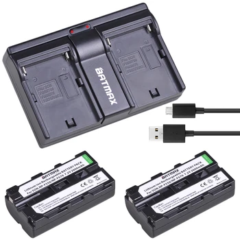 2 komada 2600 mah NP-F550 NP-F530 NP-F570 NP F550 F570 Baterije + Dual USB punjač za Sony CCD-SC55 CCD-TRV81 DCR-TRV210 MVC-FD81