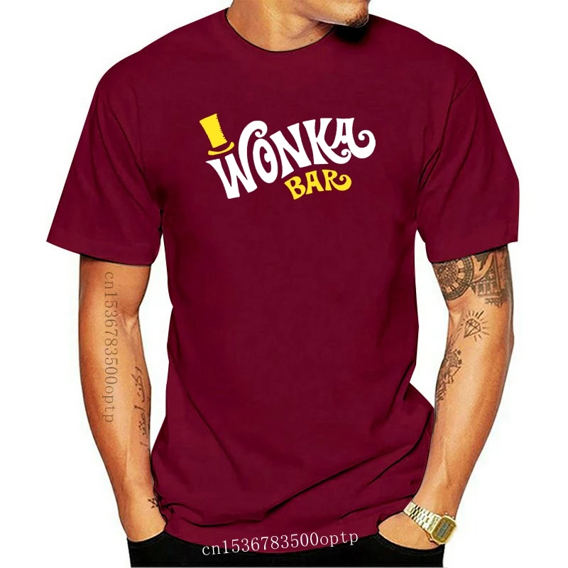 Nova zabavna majica za muškarce novo-shirt Willy Wonka i tvornica Čokolade Majica Wonka Bar Slika  0