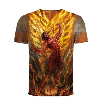 3D Muška t-shirt Napad na čudovište Odjeća Za žene i djecu kratkih rukava Cool majice Modni Svakodnevne ljetne Ulica odjeća Titan