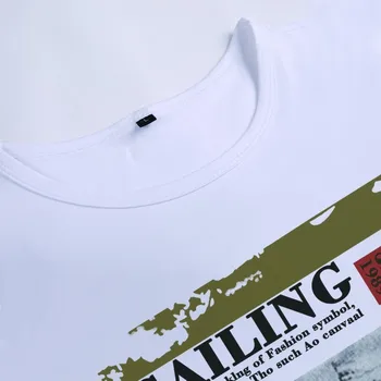 Majica Muška Pamuk 100 5XL O-izrez Monotono kratka ljetna Svakodnevni muška majica Bijela majica sa smiješnim po cijeloj površini Za muškarce Plus Size