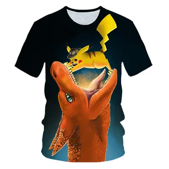 Ljetna dječja majica s uzorkom Pikachu za malu djecu Harajuku Majica kratkih rukava za dječake i djevojčice Majice kratkih rukava Sportska majica na otvorenom