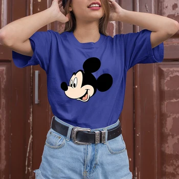 Mickey Mouse Print Ženska t-shirt Kreativno Slatka i Moderna odjeća Top Majica Disney Vetement Slobodna Svakodnevni Fin kratkih rukava