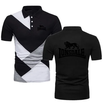 Polo majice su Svakodnevne sportske muške majice u stilu Милитари kratki rukav Majice sa logom Lonsdale Majica mladih kontrastne boje Polo