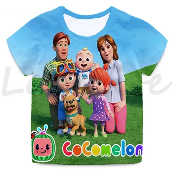 Novi 3D t-shirts Cocomelon za dječake, majice za djevojčice, majica za dječake, ljetne majice sa anime-мультфильмами, dječje majice, ulica majice