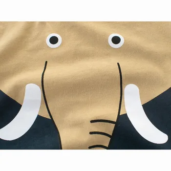 Dječja odjeća Ljeto 2020 Novost za dječake Vrhovima Smiješno Slon s po cijeloj površini pamučne majice s kratkim rukavima za životinje Za djecu od 2 do 8 godina Za dječake i djevojčice